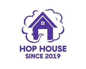 Purple House Smoke logo design