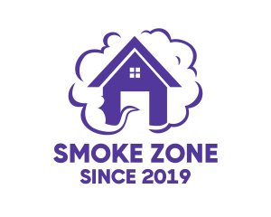 Purple House Smoke logo design