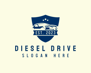 Car Driving Crest logo design