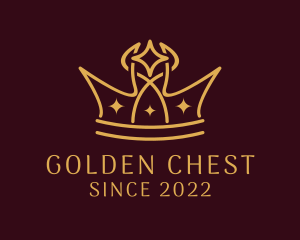 Golden Star Crown  logo design