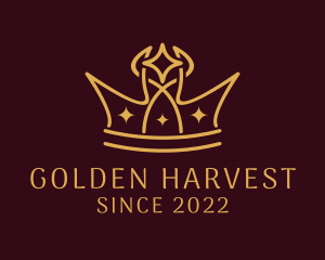 Golden Star Crown  logo design