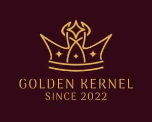 Golden Star Crown  logo design