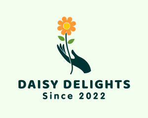 Daisy Flower Hand logo