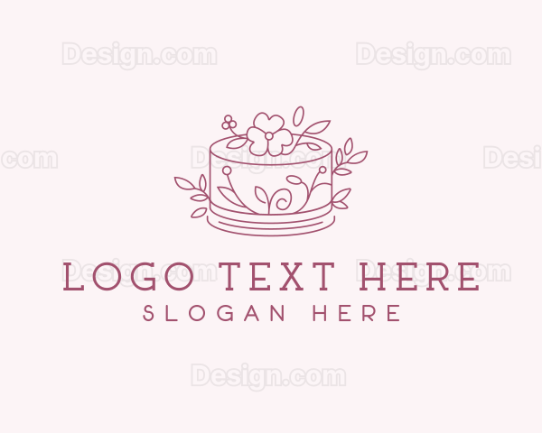 Floral Dessert Cake Logo
