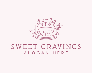 Floral Dessert Cake logo design