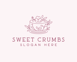 Floral Dessert Cake logo design