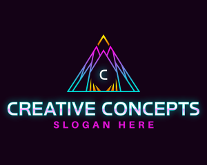 Creative Triangle Pyramid logo design