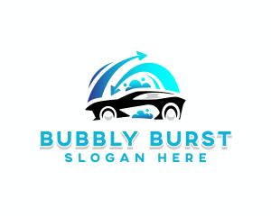 Car Wash Bubble logo design