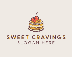 Cherry Cake Pastry logo design