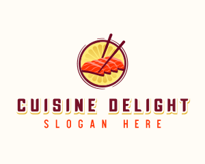 Sashimi Salmon Restaurant logo design