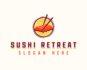 Sashimi Salmon Restaurant logo design