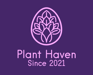 Purple Easter Plant  logo design