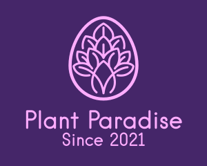 Purple Easter Plant  logo design