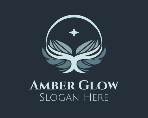 Star Glowing Wings logo design