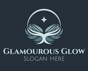 Star Glowing Wings logo design