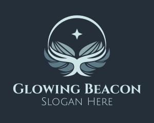 Star Glowing Wings logo design