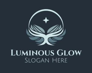 Star Glowing Wings logo design