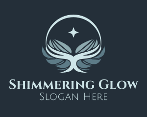 Star Glowing Wings logo design