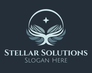 Star Glowing Wings logo design