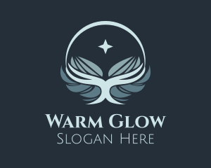 Star Glowing Wings logo design