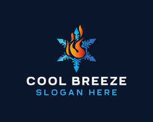 Heating Cooling HVAC logo design