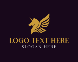 Luxury Pegasus Wings logo design