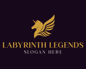 Luxury Pegasus Wings logo design