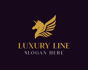 Luxury Pegasus Wings logo design