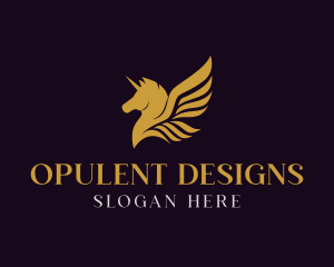 Luxury Pegasus Wings logo design
