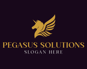 Luxury Pegasus Wings logo design