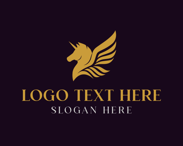 Luxury Pegasus Wings logo