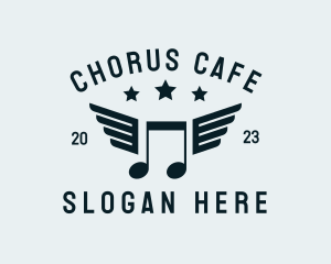Music Note Wings logo