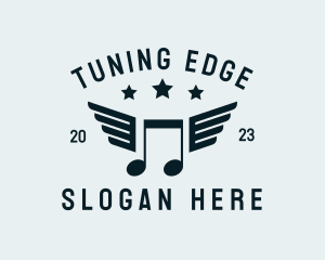 Music Note Wings logo
