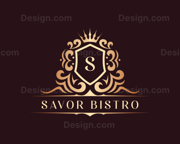 Luxury Aristocrat Shield Crown Logo