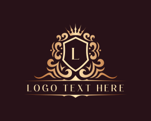 Luxury Aristocrat Shield Crown Logo