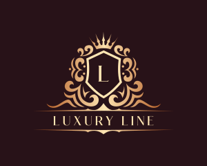 Luxury Aristocrat Shield Crown logo design