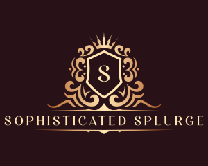 Luxury Aristocrat Shield Crown logo design