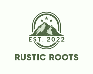 Rustic Mountain Camping  logo design