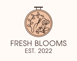 Embroidery Flower Boutique  logo design