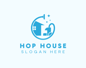 House Vacuum Cleaner logo design