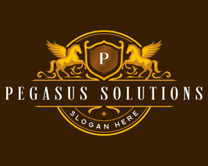 Luxury Pegasus Hotel logo design