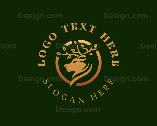 Wildlife Deer Antlers Logo