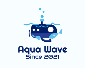 Underwater Submarine Fish logo
