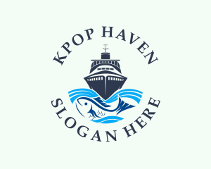 Fisherman Boat Transportation Logo