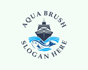 Fisherman Boat Transportation logo design