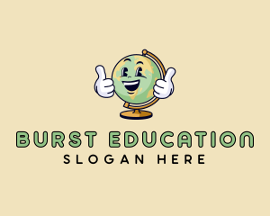 Educational Globe Map logo design