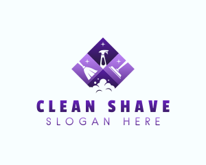 Housekeeper Cleaning Tools logo design