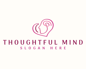 Human Brain Heart logo design