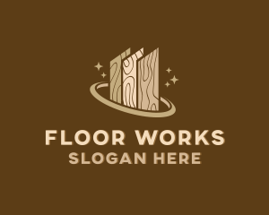 Wooden Floor Parquet logo design