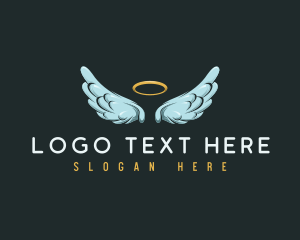 Religious Angel Wings Logo